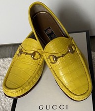GUCCI Herren Horsebit Loafer Größe 40 (6) in Gelb