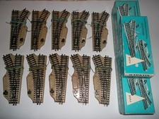 10 x MÄRKLIN - M - elektr.-WEICHEN - MODELL 5118/19 - rechts + links - gebraucht