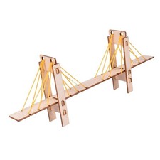 Kinder Selbstmontage Handgefertigte Schrägseil Brücke Maschine