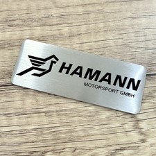 Für Hamann Motorsport Logo Karosserie Abzeichen Emblem Aufkleber 8X3cm Silber