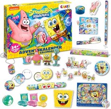 SpongeBob Schwammkopf Adventskalender 24 Überraschungen mit 4 3D-Figuren