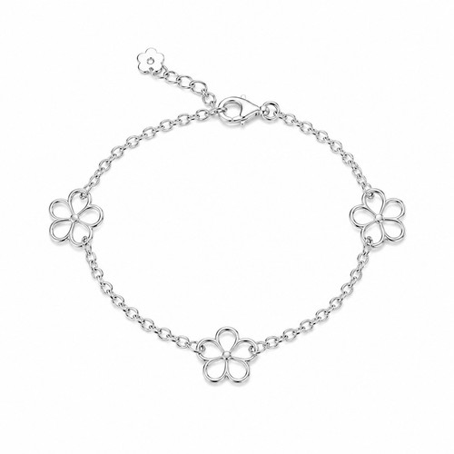 Blumen design armband 925er - blumen,