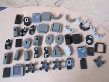 LEGO 40 Burgteile Felsen Mauern etc teilweise bedruckt gebraucht Castle Knights