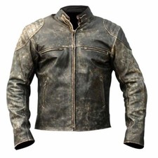 Herren Antik Retro Biker Cafe