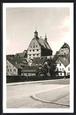 Besigheim /Württ., Ortspartie mit dem Rathaus, Ansichtskarte 1957 