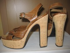 Echt- Kork Plateau Pantoletten