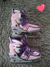 Kinder Schlittschuhe 31 32 33 34. Verstellbar Rosa Wenig Gebraucht Guter Zustand