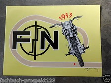 F.N. PROSPEKT 1953 250 350 450 LUXUS STANDARD BELGIEN FN MOTORRAD SAMMLER