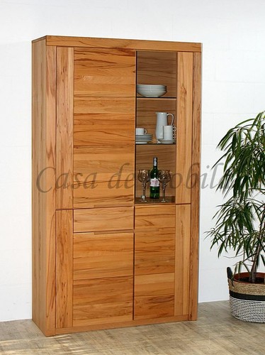 Massivholz vitrinenschrank - massivholz,