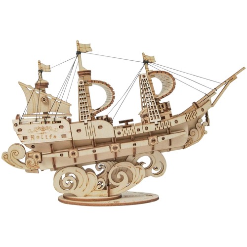 Holzpuzzle segelschiff - segelschiff, 3d