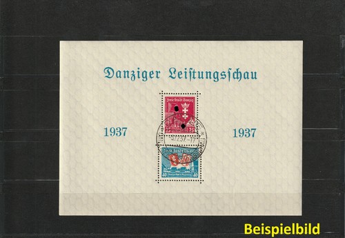 Danzig block gestempelt - block,