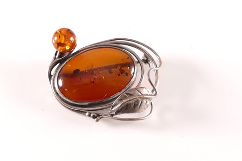Brosche silber 925 blume - silber,