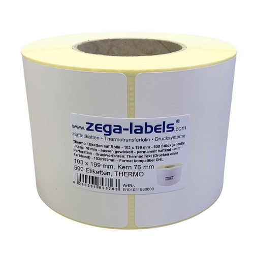 Thermo etiketten rolle - etiketten, x