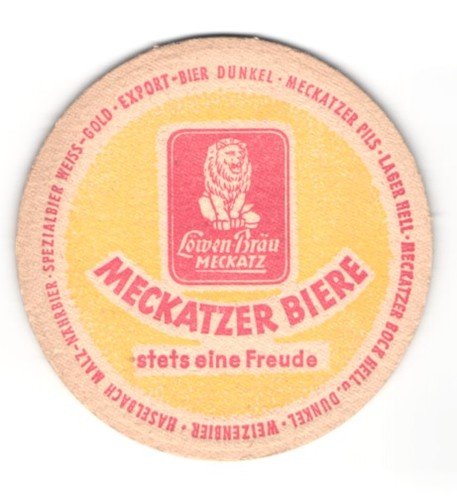 Bierdeckel meckatz - bierdeckel,