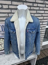 Levis Slim Fit Trucker Jacket - Fell - Sherpa - Blau - Grösse M