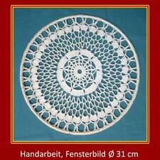 Fensterbild,Handarbeit,gehäkelt,Baumwolle,Ø 31 cm,Fensterdekoration,Deko,