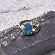 Schwarz Opal Ring, 925er Silber, Edelsteinring (22948), Edelsteinschmuck