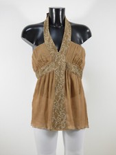 MNG ZUHAIR MURAD Damen Seiden Tunika in Gr M - DE / Braun Neuwertig  ( R 5913 )