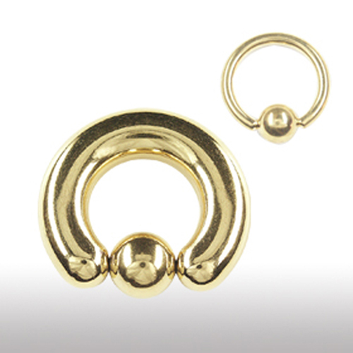 2mm gold piercing ring - 1,2mm,