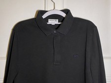 🐊 Lacoste Poloshirt Langarm Regular Fit Schwarz Gr. M / 4  Excellent Condition