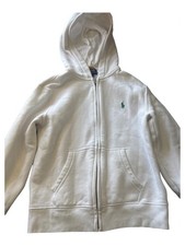 Ralph Lauren Kinder Sweatjacke Kapuzenjacke Gr. 6/116 Weiß Casual