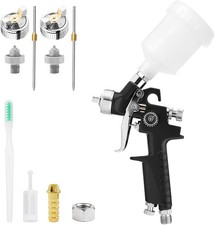 Mini HVLP Spritzpistole Professionel Sprühpistole 125 ml mit 2 Düsen 0,8/1,0 mm