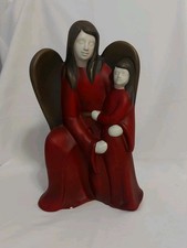 Gilde Schutz-Engel Handwerk Keramik Engel m.Kind