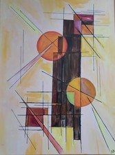 Moderne kunst acrylbild art - acrylbild,