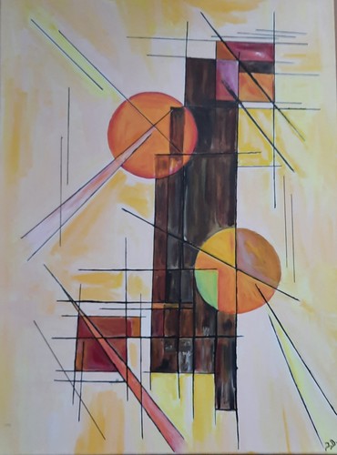 Moderne kunst acrylbild art - kunst,