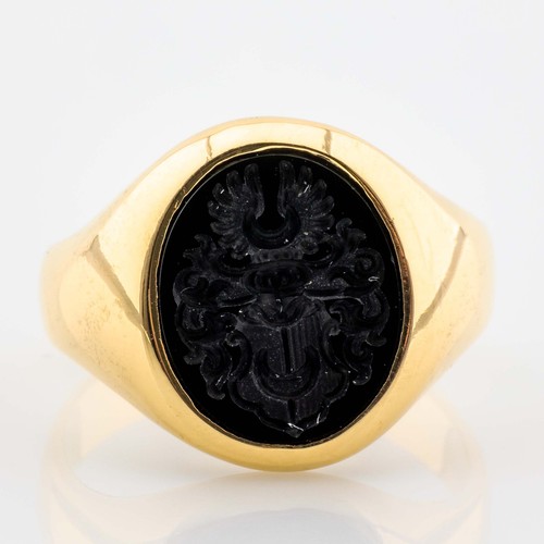 Siegelring 750 18k - 750/18k, gelbgold