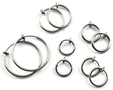 Edelstahl creolen ohrclips - edelstahl,