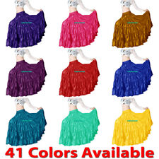 Satin 5.5m 5 Abgestuft Zigeuner Rock Bauchtanz Tribal Rüsche Jupe Flamenco Roken