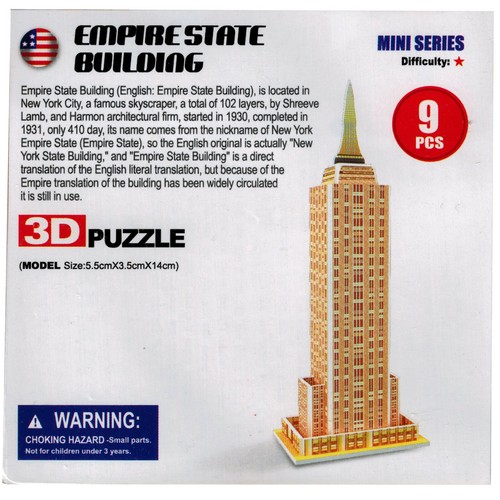 Puzzle empire state - 3d,