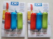 NEU ♥ JOIE ♥ 6 Stück Verschlussclips Beutelverschlüsse ♥ Küchenhelfer ♥ OVP