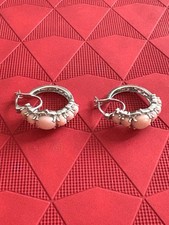 wunderschöne creolen mit seltenem rosa andenopal