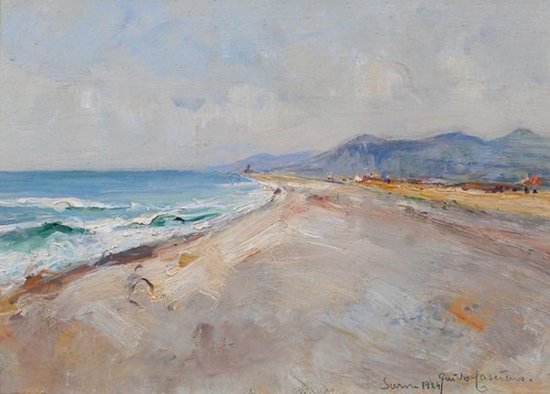 Gemälde antik landschaft meer - landschaft,