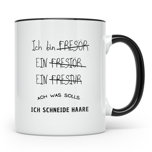 Friseur tasse lustig - tasse, ich