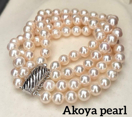 Strang akoya perlen armband - 4,