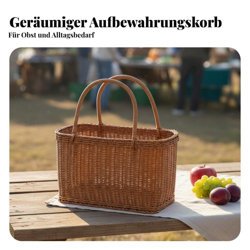 Rattan einkaufskorb mit - rattan,