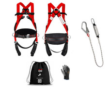 SET Gerustbau Auffanggurt Klettergurt + Falldämpfer Fallschutz Absturzsicherung