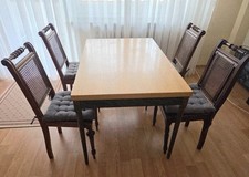 Tisch + 4 Stühle Biedermeier