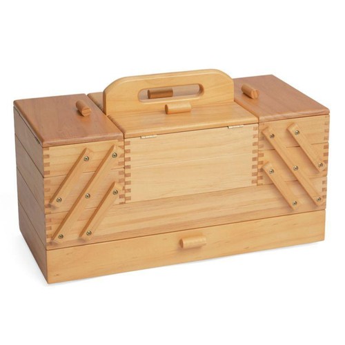 Holz nähkasten aufklappbar - holz,