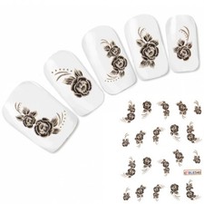 Nagel Sticker Tattoo Schwarz