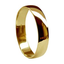 5mm 9ct Gelbgold D-Form