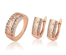 Luxus Schmuckset Ring Ohrringe