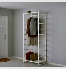 IKEA Schrankkombination „ELVARLI“, weiß/Eiche, 216x130x40cm