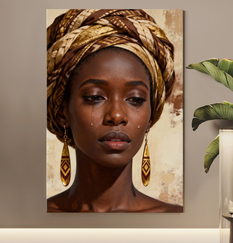 Afrikanische frau mit tränen - frau,