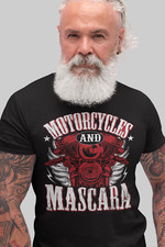 Herren T-Shirt Motorcycles Masacra Biker Shirts Bike Harley Davidson Rocker