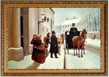 Ölbild Stadtfahrt im