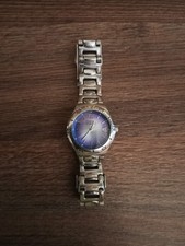 fossil blue Uhr silbern Datumsanzeige mit 15cm Armband gebraucht